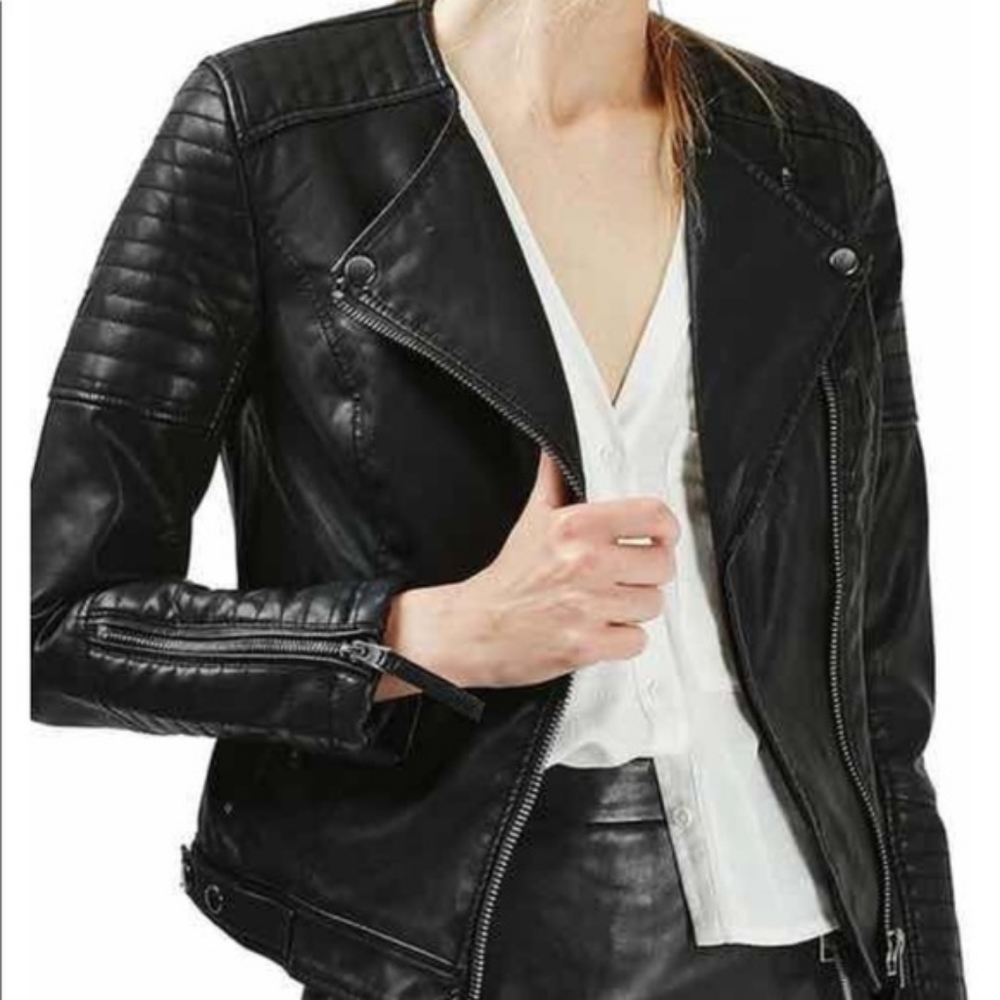 Topshop Faux Leather Jacket